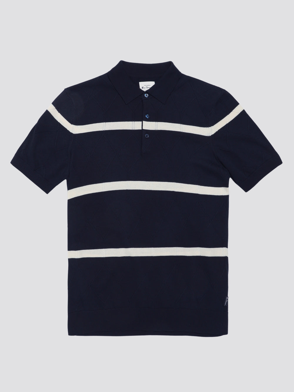 Ben Sherman Signature Argyle Stripe Polo Strickwaren Navy | ULK-251463