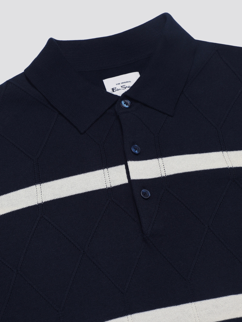 Ben Sherman Signature Argyle Stripe Polo Strickwaren Navy | ULK-251463