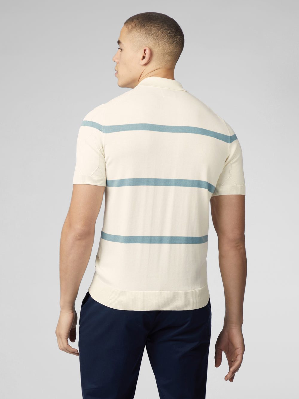 Ben Sherman Signature Argyle Stripe Polo Strickwaren Weiß | HPN-825309