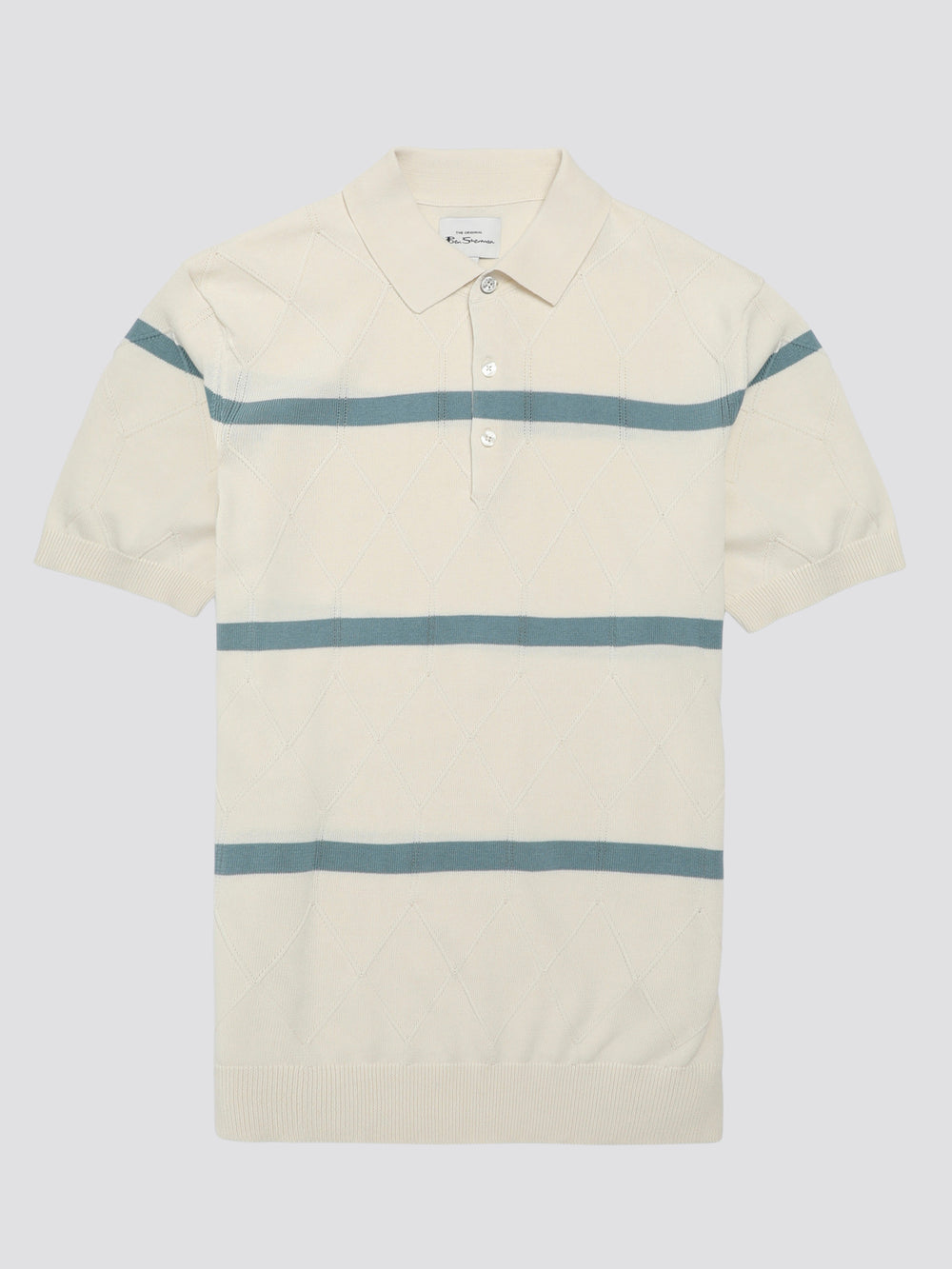 Ben Sherman Signature Argyle Stripe Polo Strickwaren Weiß | HPN-825309