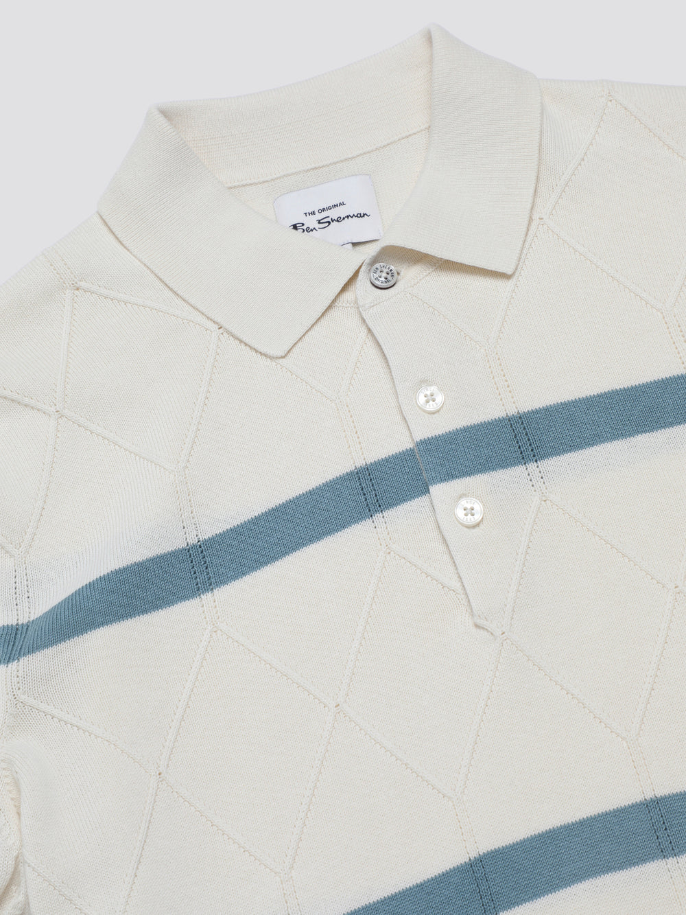 Ben Sherman Signature Argyle Stripe Polo Strickwaren Weiß | HPN-825309