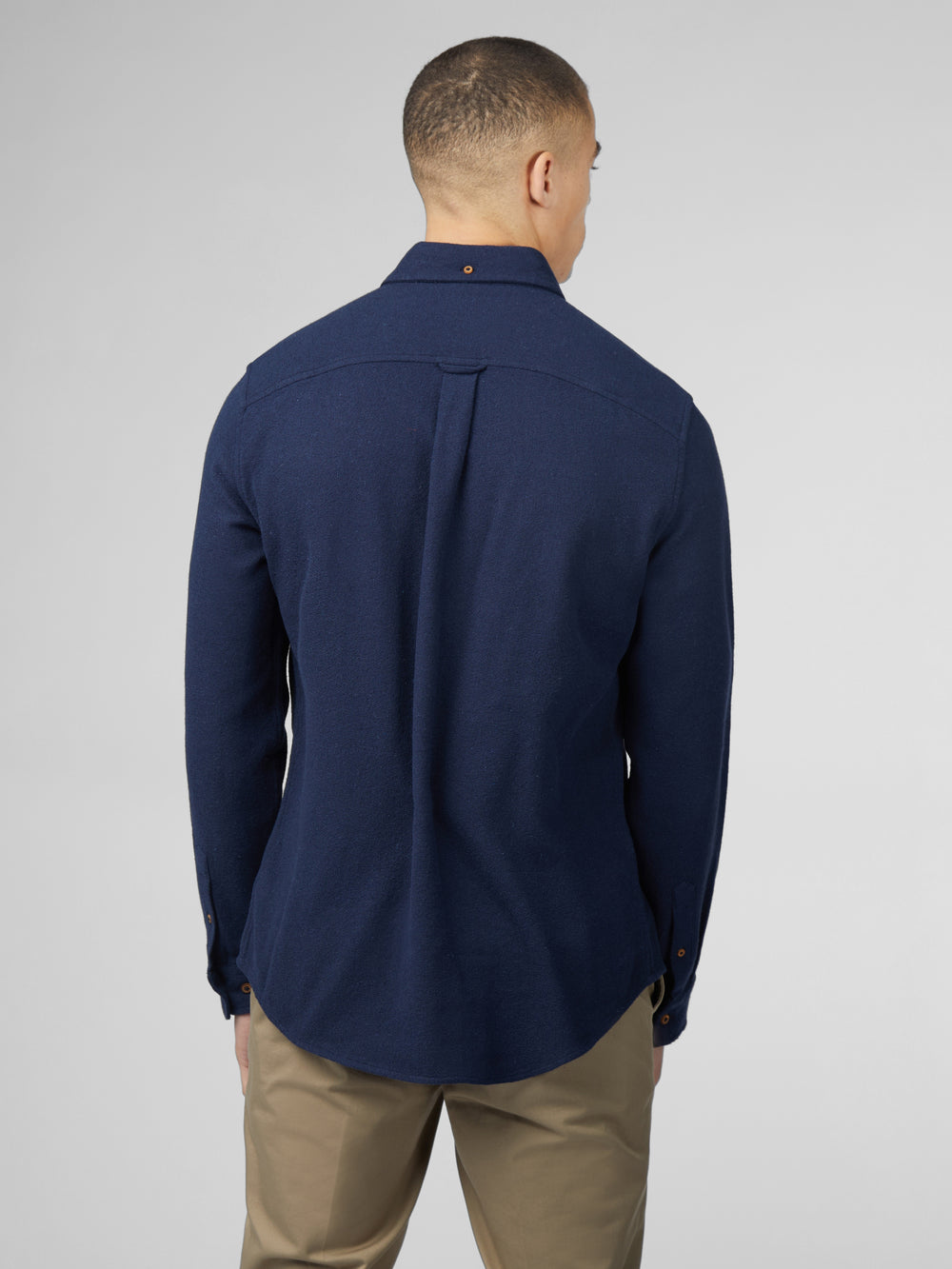 Ben Sherman Signature Boucle Hemd Navy | BTG-172986