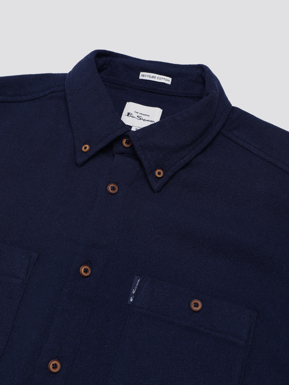 Ben Sherman Signature Boucle Hemd Navy | BTG-172986