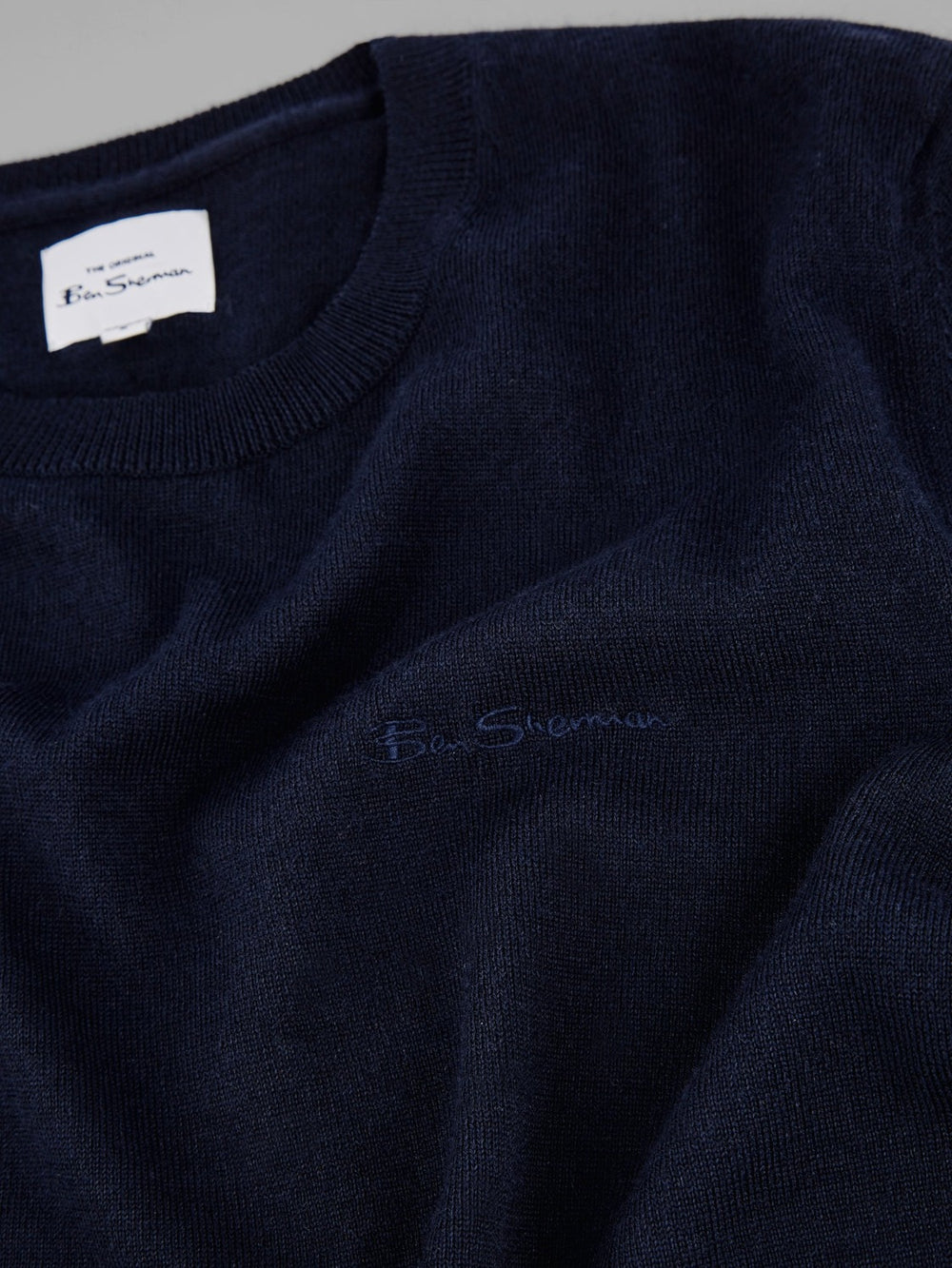 Ben Sherman Signature Crewneck Strickwaren Navy | KZN-209356