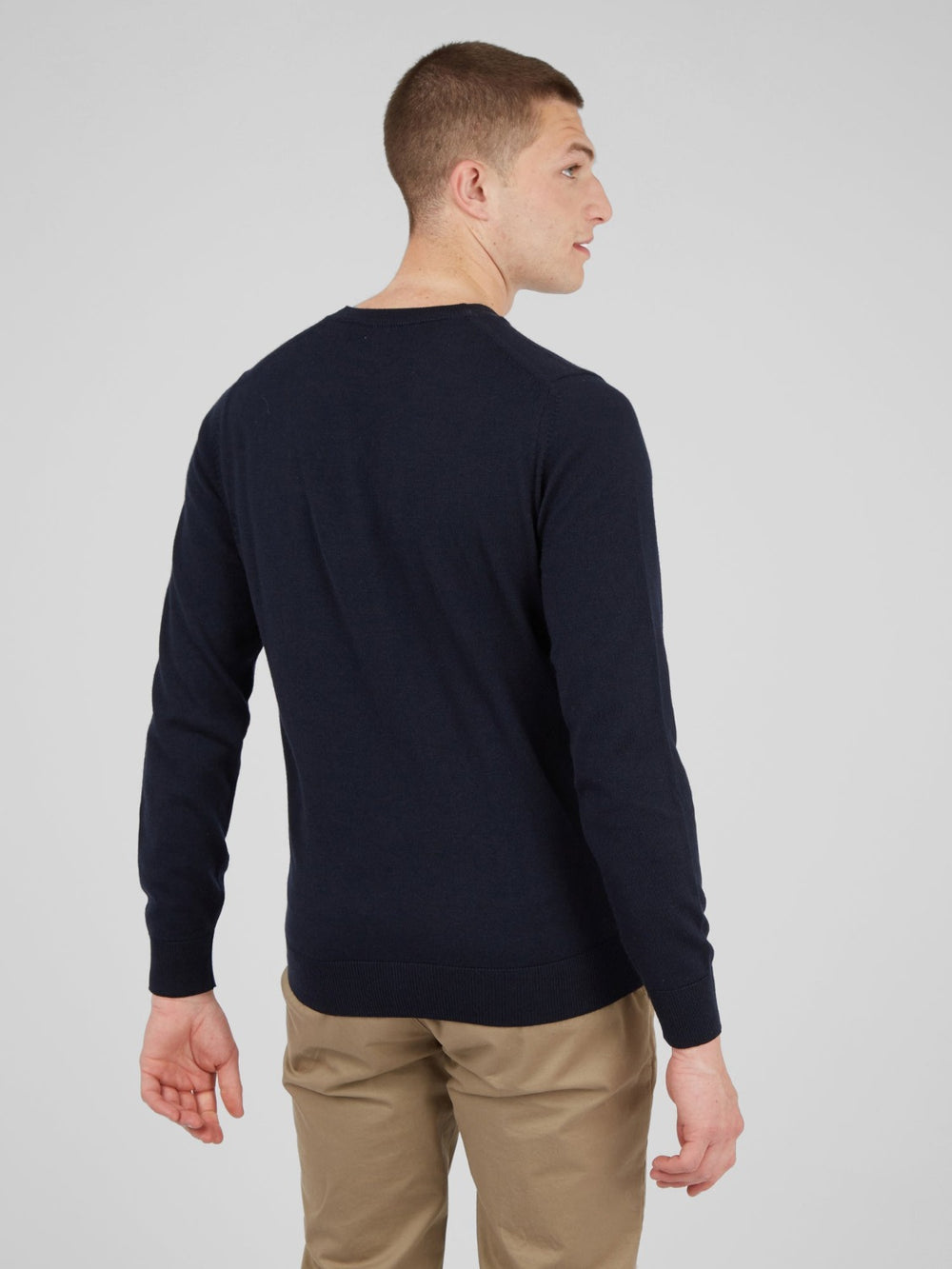 Ben Sherman Signature Crewneck Strickwaren Navy | KZN-209356