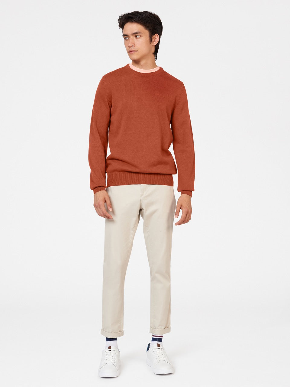 Ben Sherman Signature Crewneck Strickwaren Orange | IDU-372864