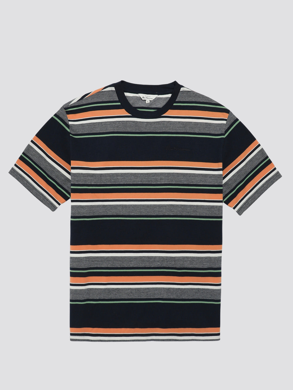 Ben Sherman Signature Engineered Stripe T-Shirt Navy | QVZ-839750