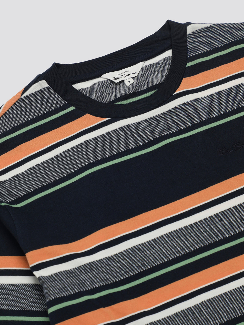 Ben Sherman Signature Engineered Stripe T-Shirt Navy | QVZ-839750