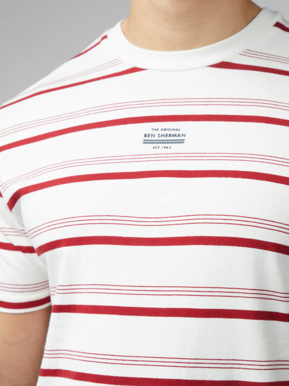 Ben Sherman Signature Fine Stripe T-Shirt Weiß | GVL-851923