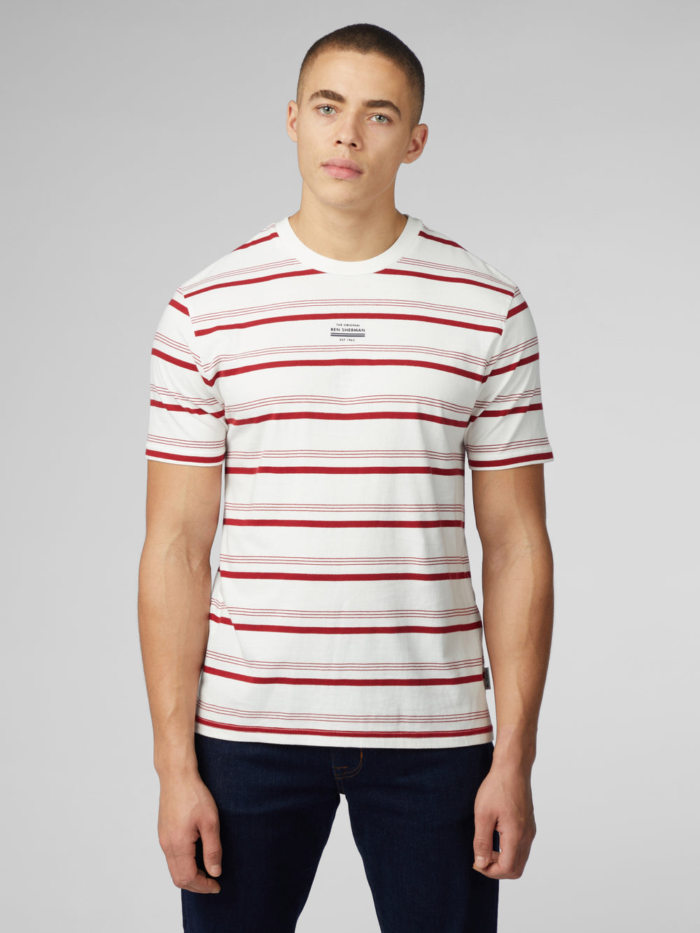 Ben Sherman Signature Fine Stripe T-Shirt Weiß | GVL-851923