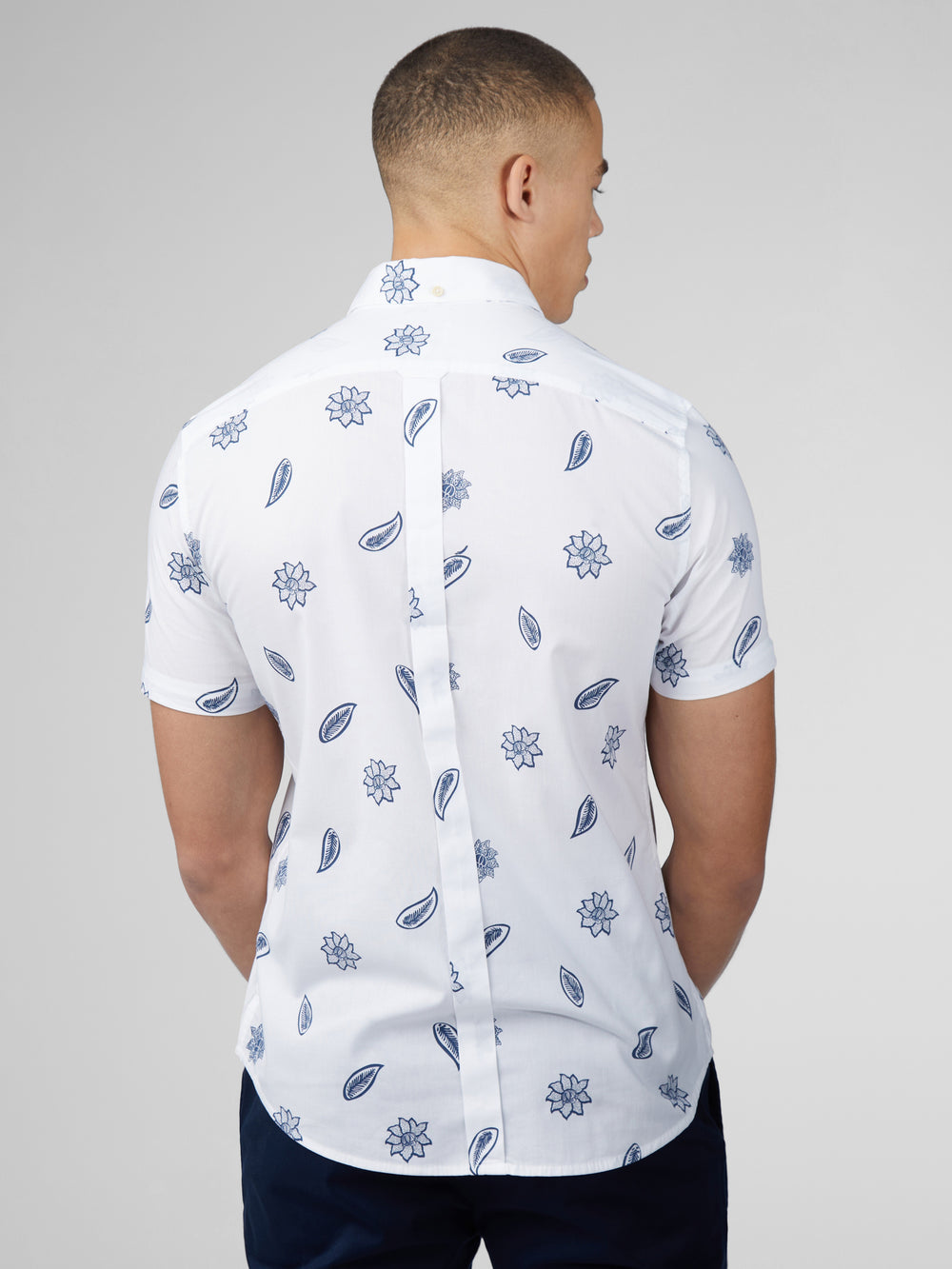 Ben Sherman Signature Floral Hemd Weiß | NYW-064723