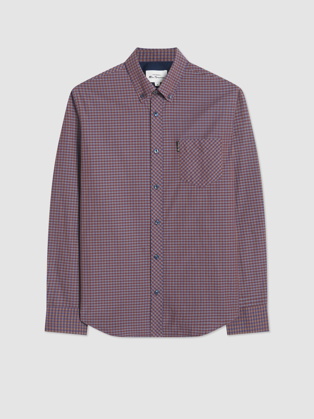 Ben Sherman Signature Gingham Long-Sleeve Hemd Lila | TXF-352047