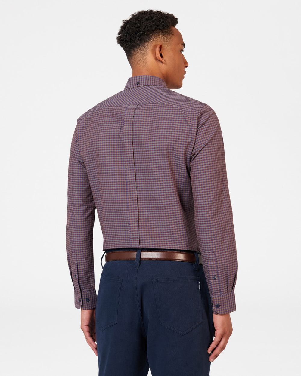 Ben Sherman Signature Gingham Long-Sleeve Hemd Lila | TXF-352047