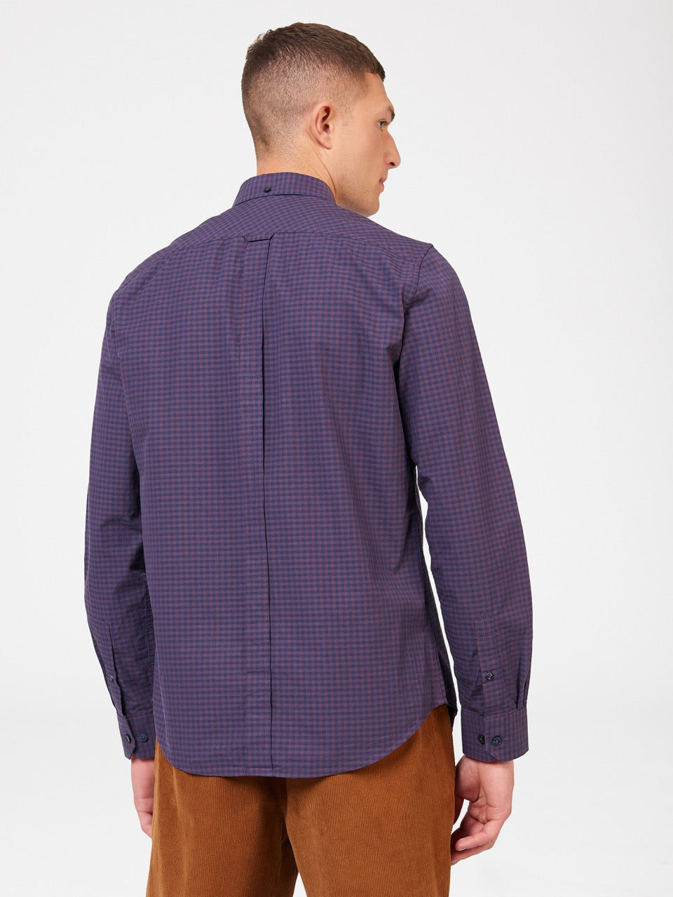 Ben Sherman Signature Gingham Long-Sleeve Hemd Lila | LXE-512837