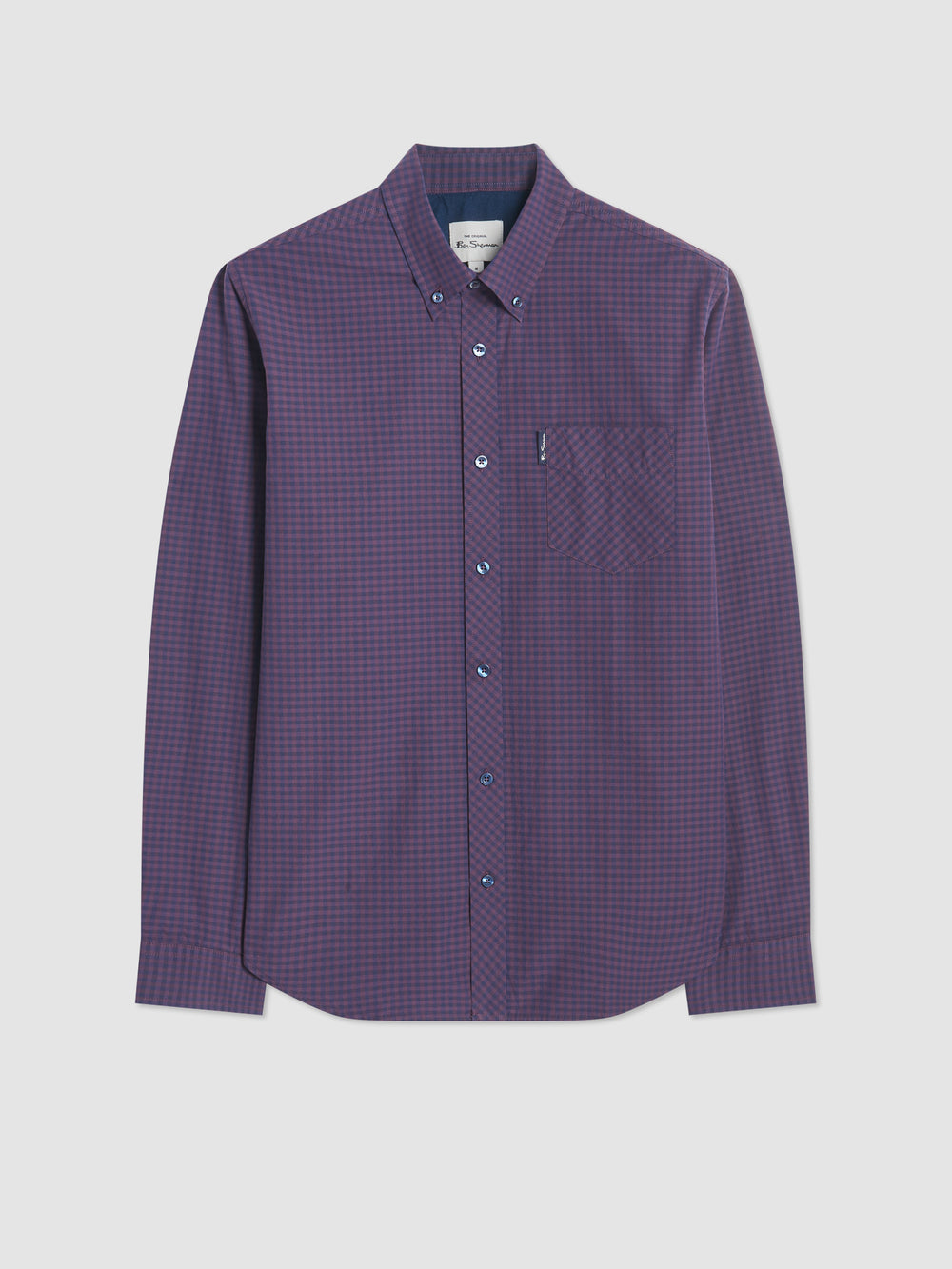 Ben Sherman Signature Gingham Long-Sleeve Hemd Lila | LXE-512837