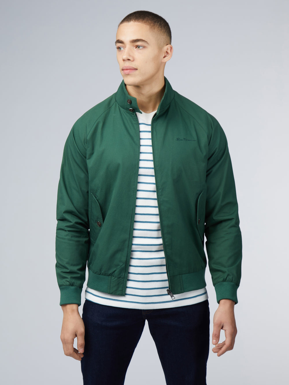 Ben Sherman Signature Harrington Jacken Grün | YVO-785164