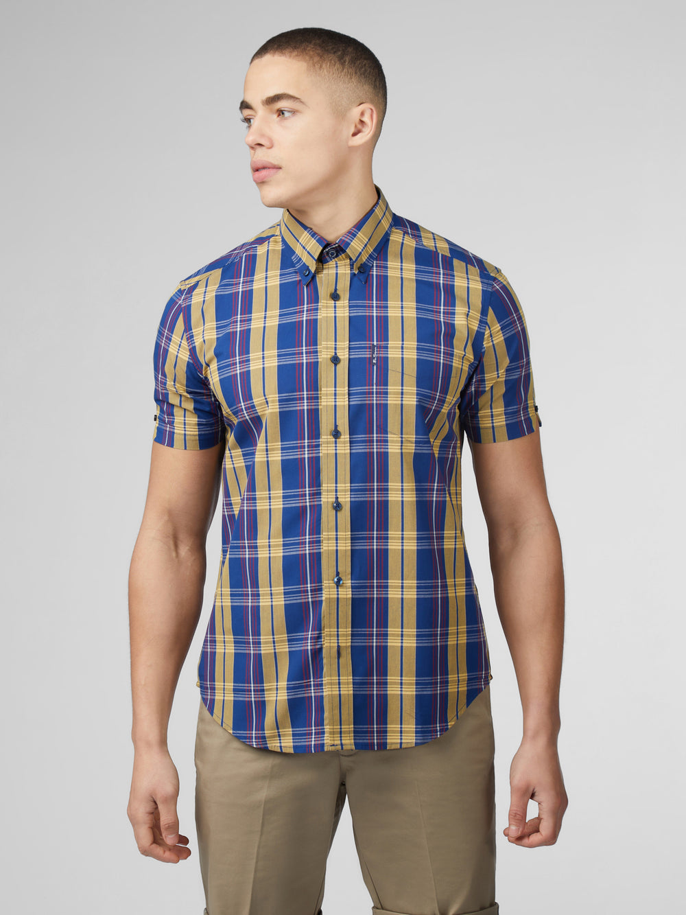 Ben Sherman Signature Irregular Check Hemd Blau | LJF-579861