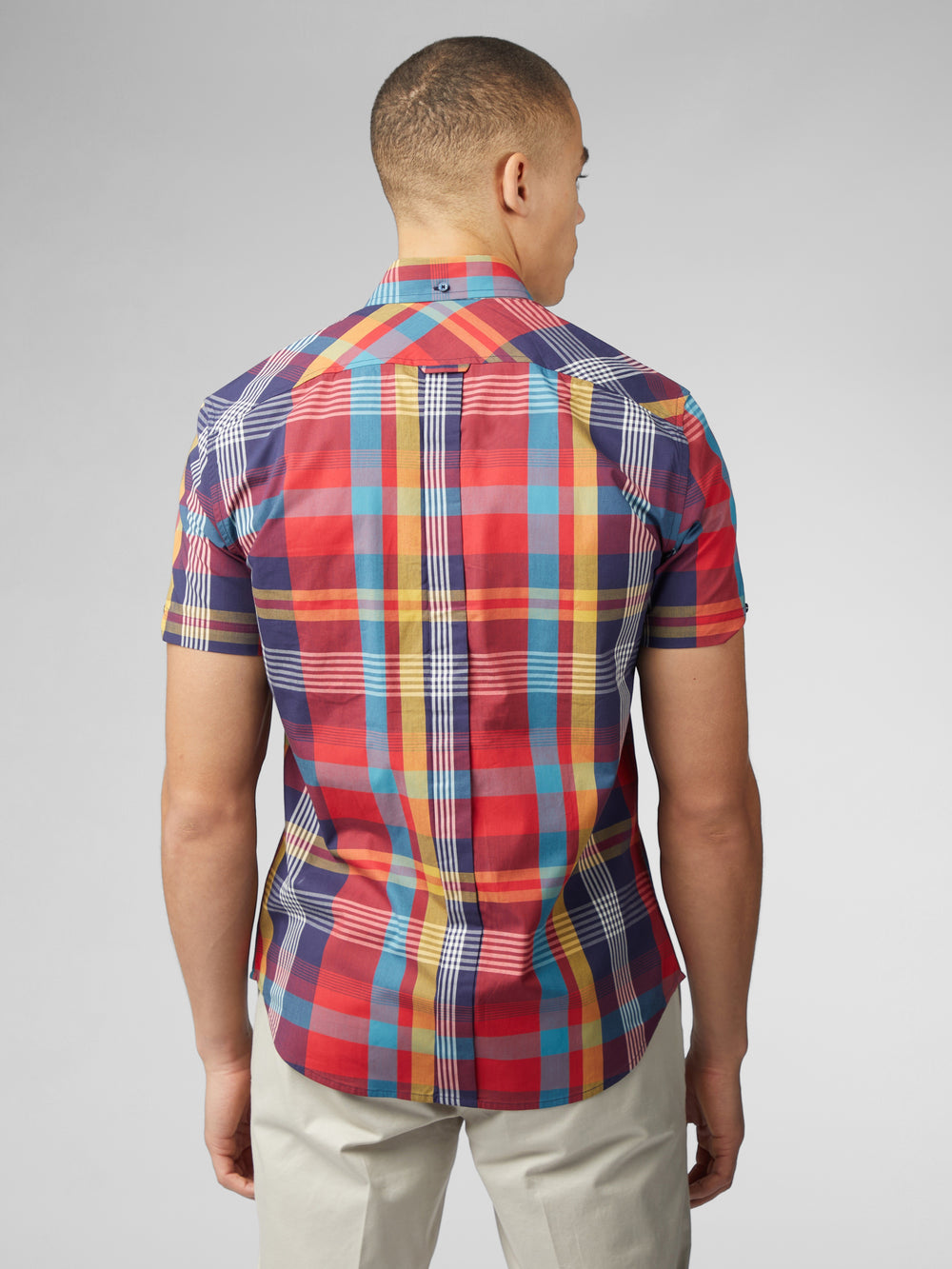 Ben Sherman Signature Large Madras Check Hemd Rot | IKJ-192387