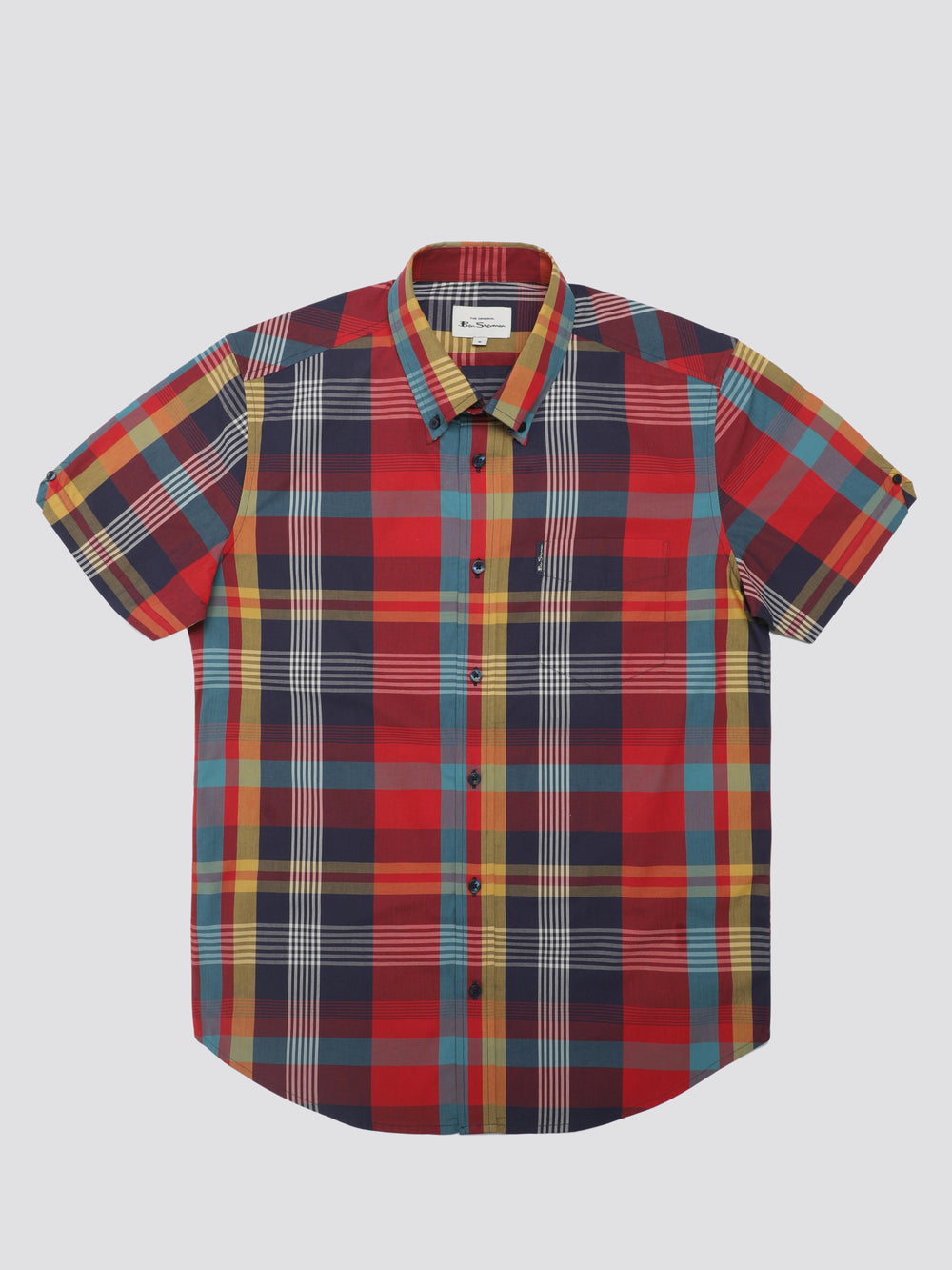 Ben Sherman Signature Large Madras Check Hemd Rot | IKJ-192387