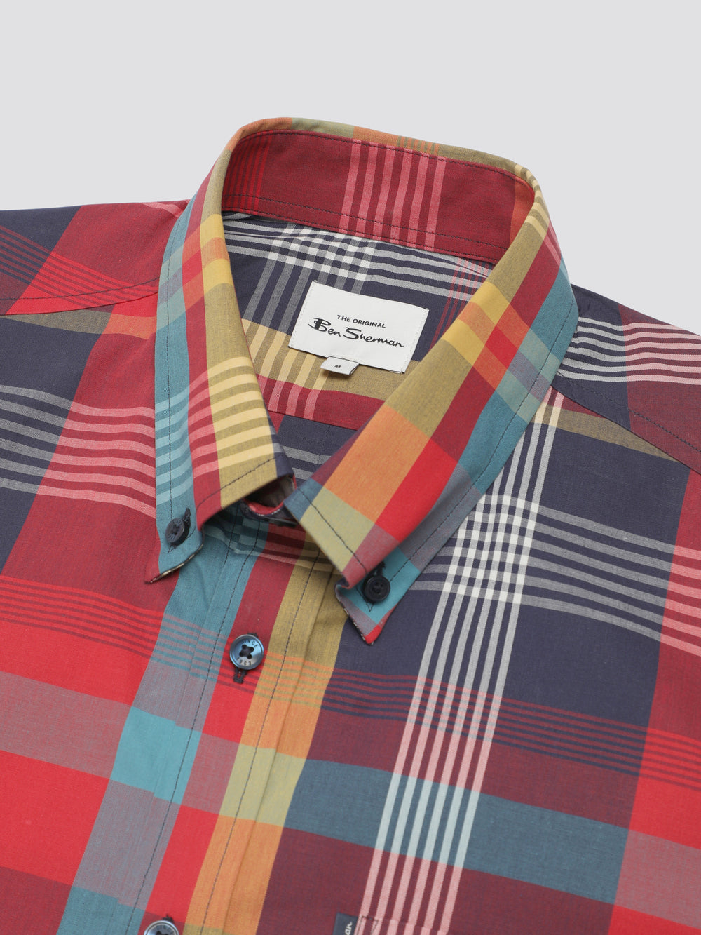 Ben Sherman Signature Large Madras Check Hemd Rot | IKJ-192387