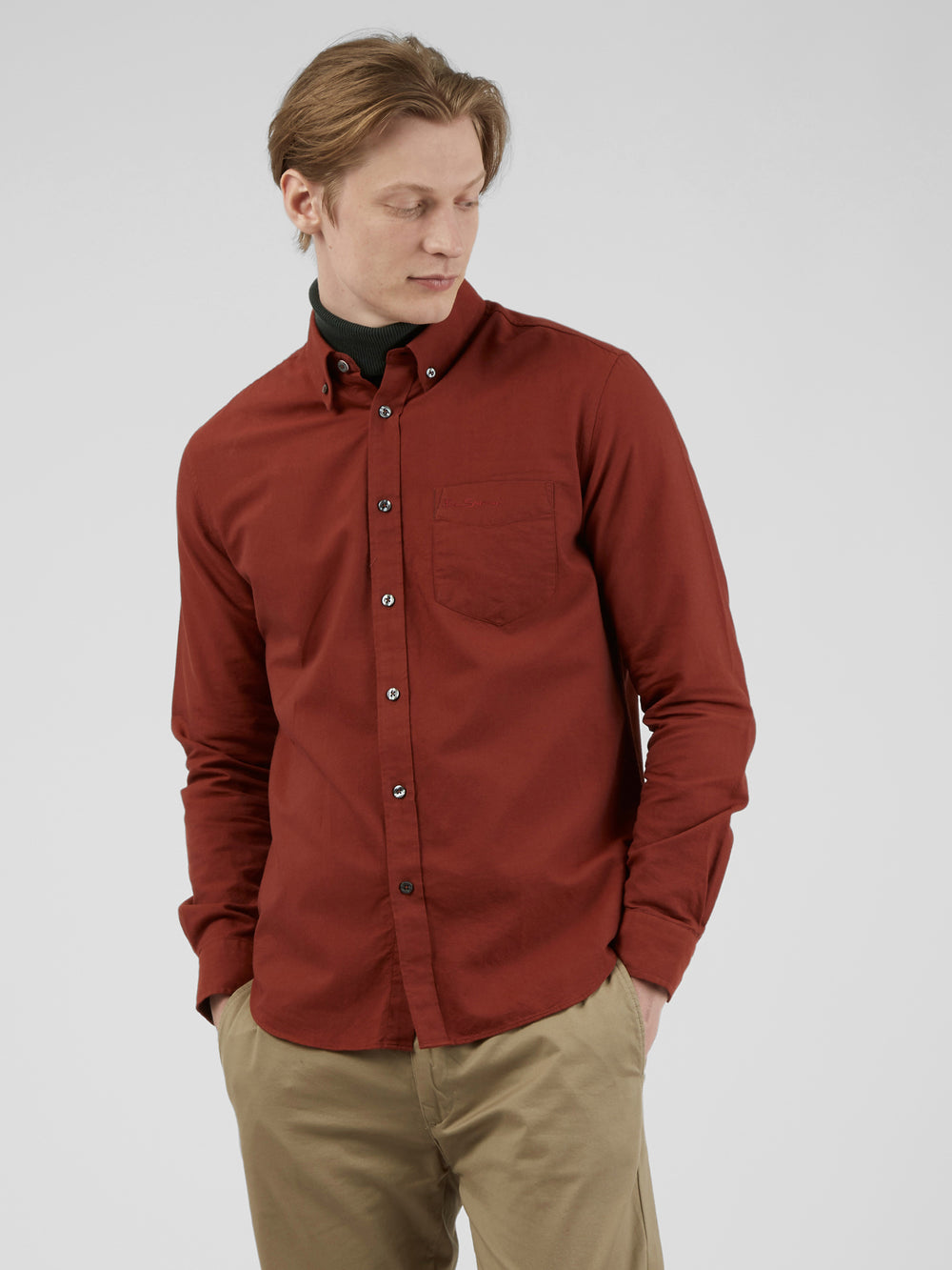 Ben Sherman Signature Long-Sleeve Oxford Hemd Orange | VKN-205463