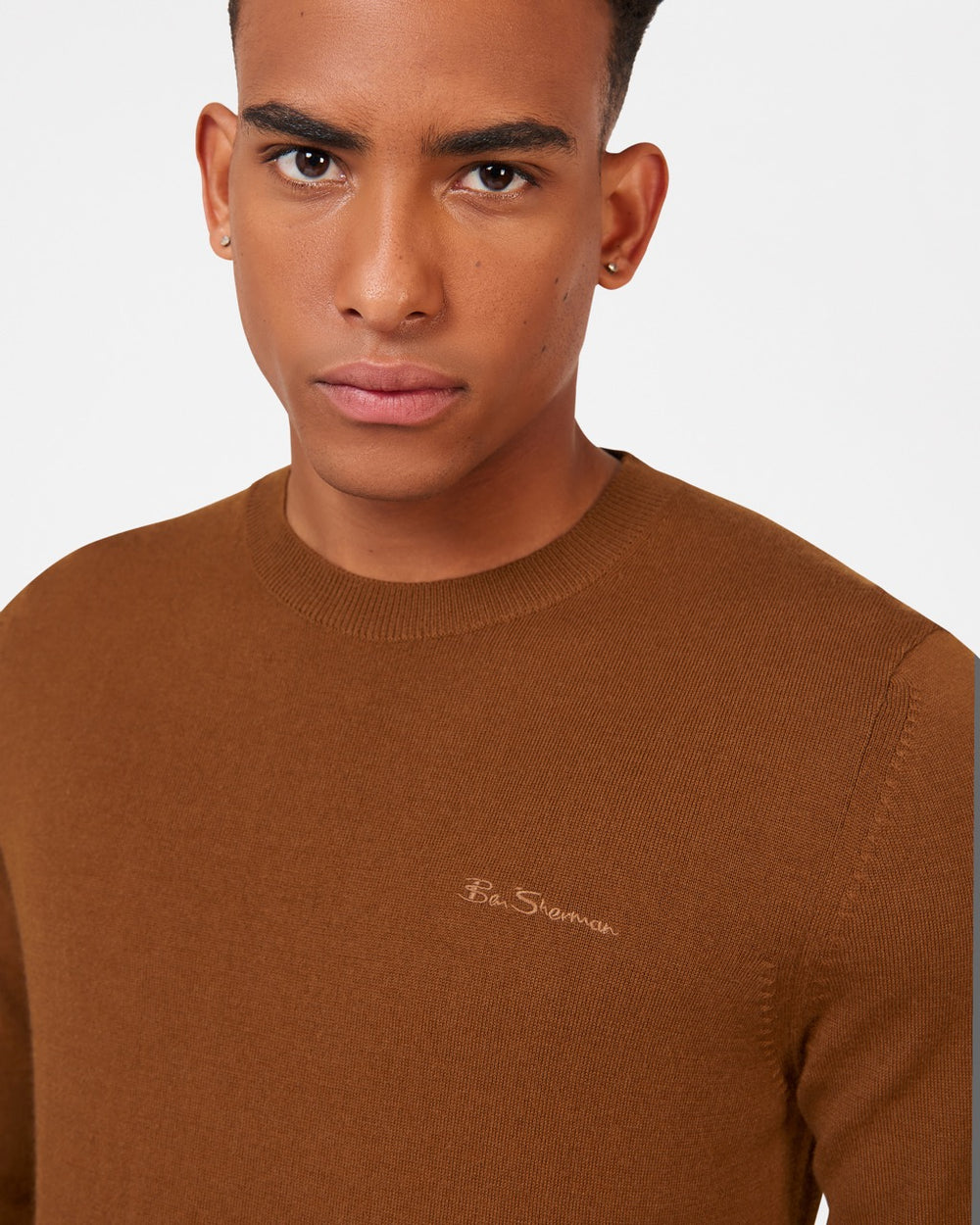 Ben Sherman Signature Merino Crewneck Strickwaren Braun | CFI-875926