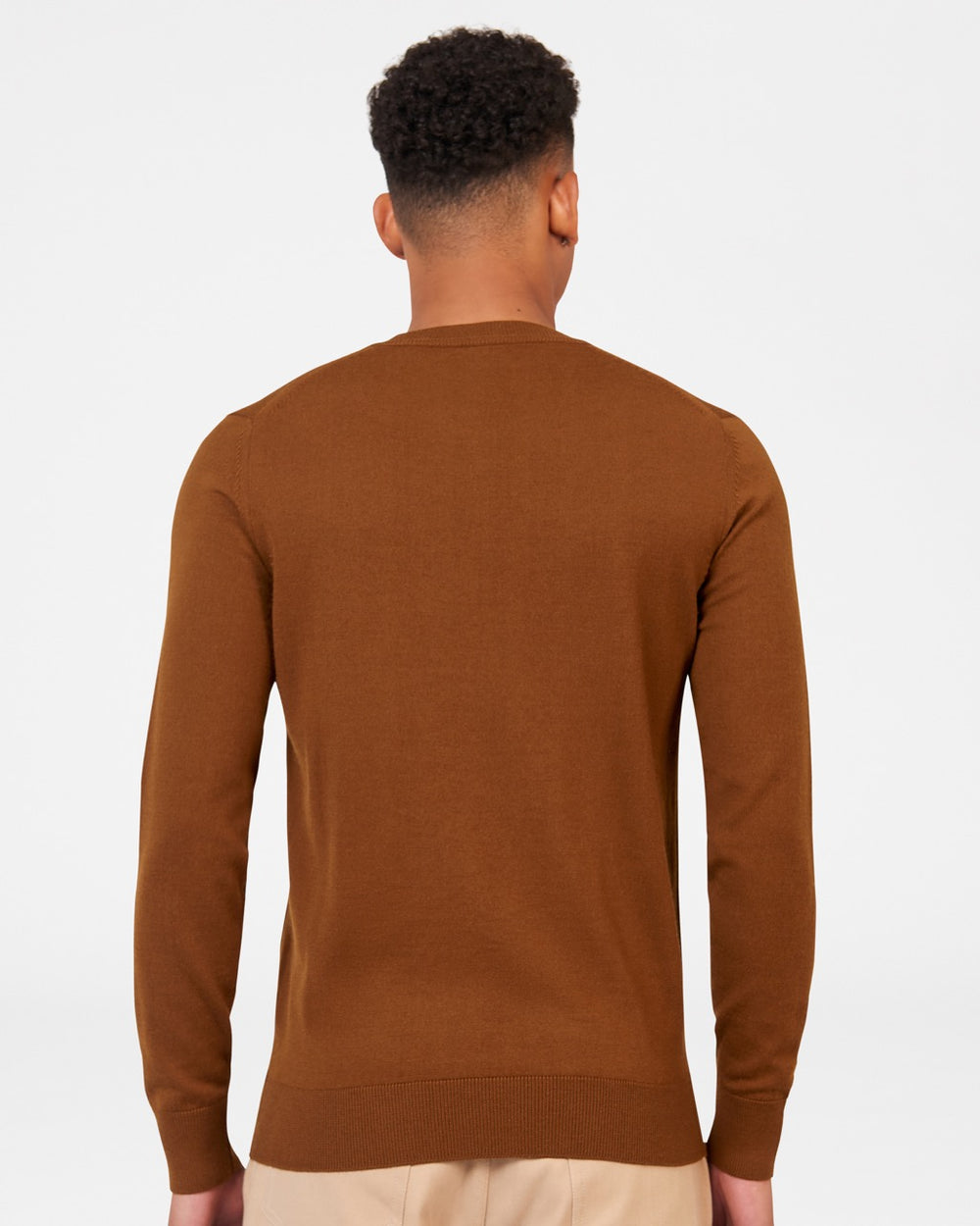 Ben Sherman Signature Merino Crewneck Strickwaren Braun | CFI-875926