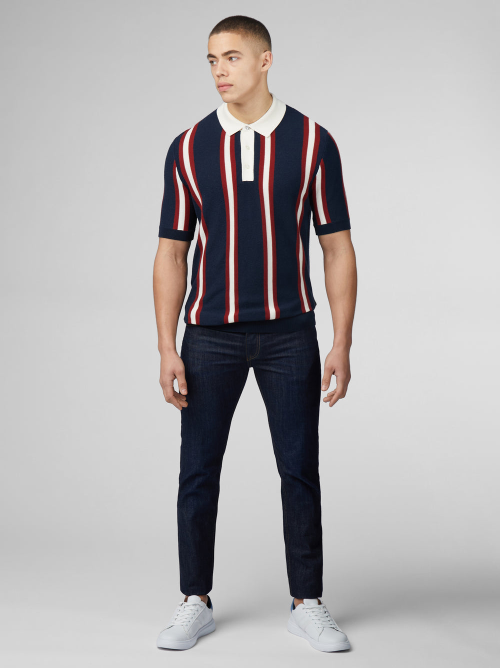 Ben Sherman Signature Mod Rugby Strickwaren Navy | MPZ-293640