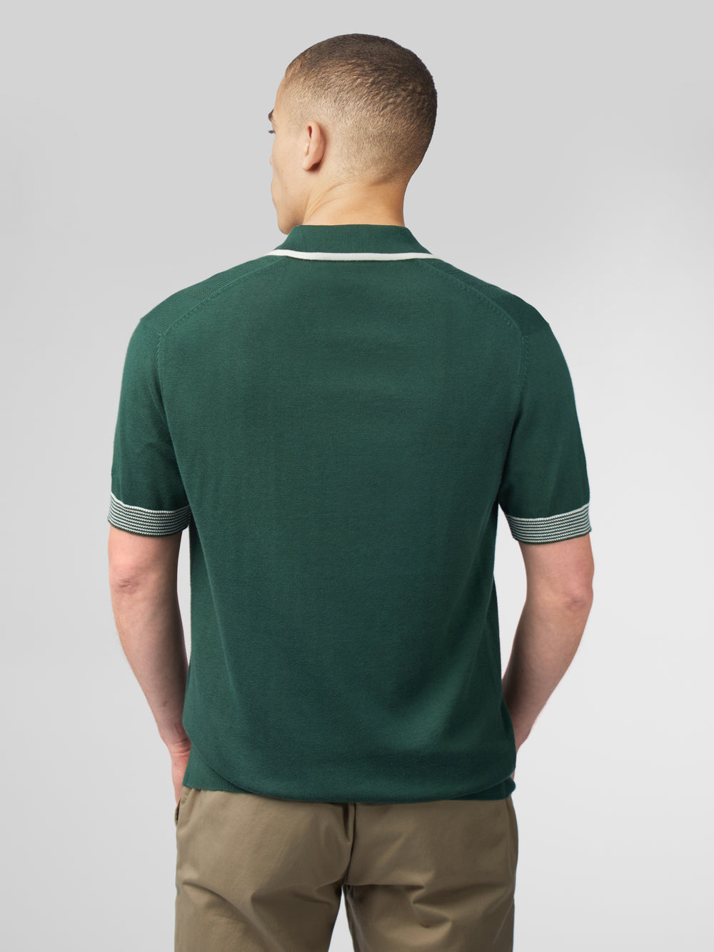 Ben Sherman Signature Open Neck Polo Strickwaren Grün | LGU-071926