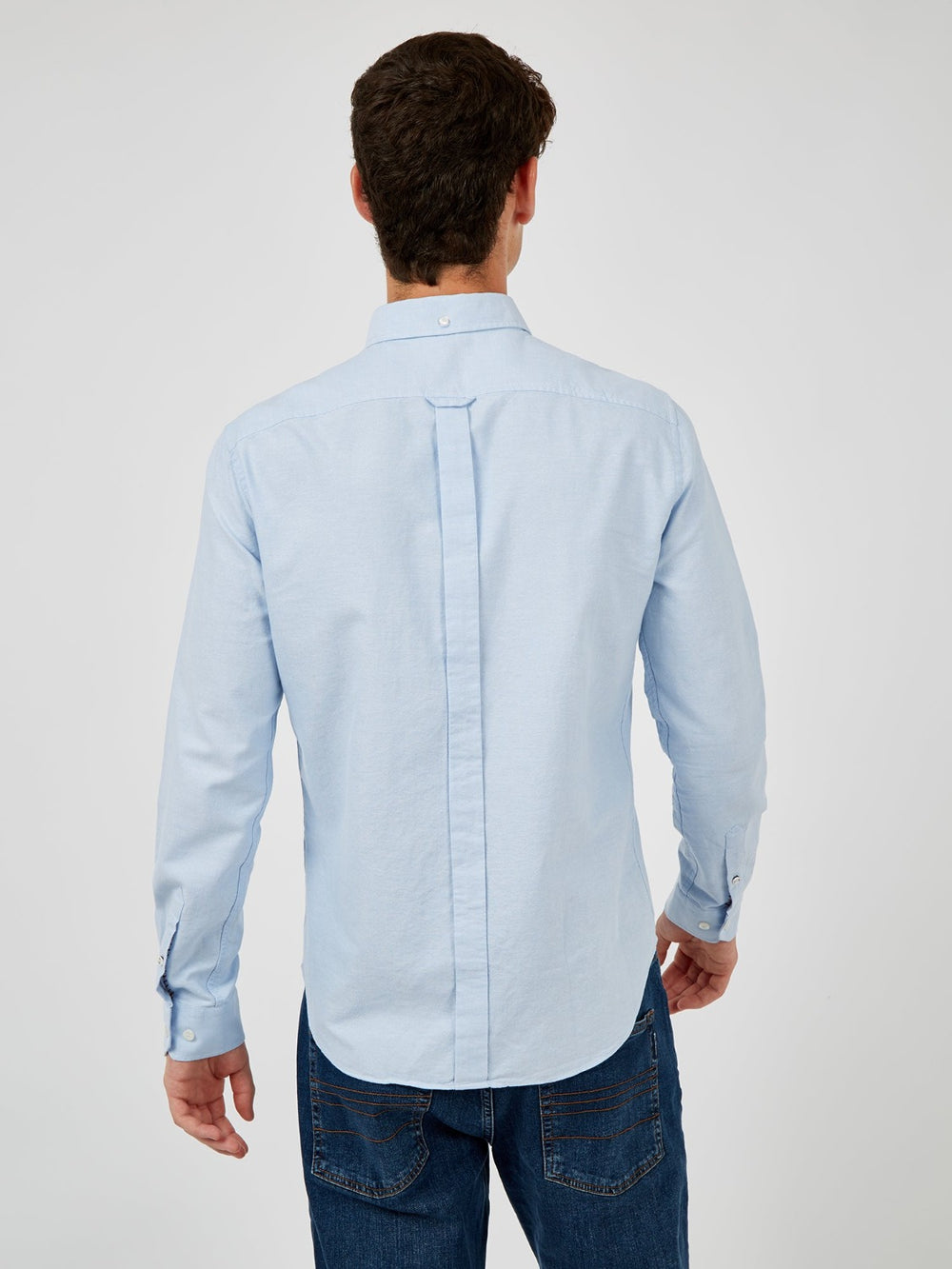 Ben Sherman Signature Organic Long-Sleeve Oxford Hemd Blau | QRT-847659