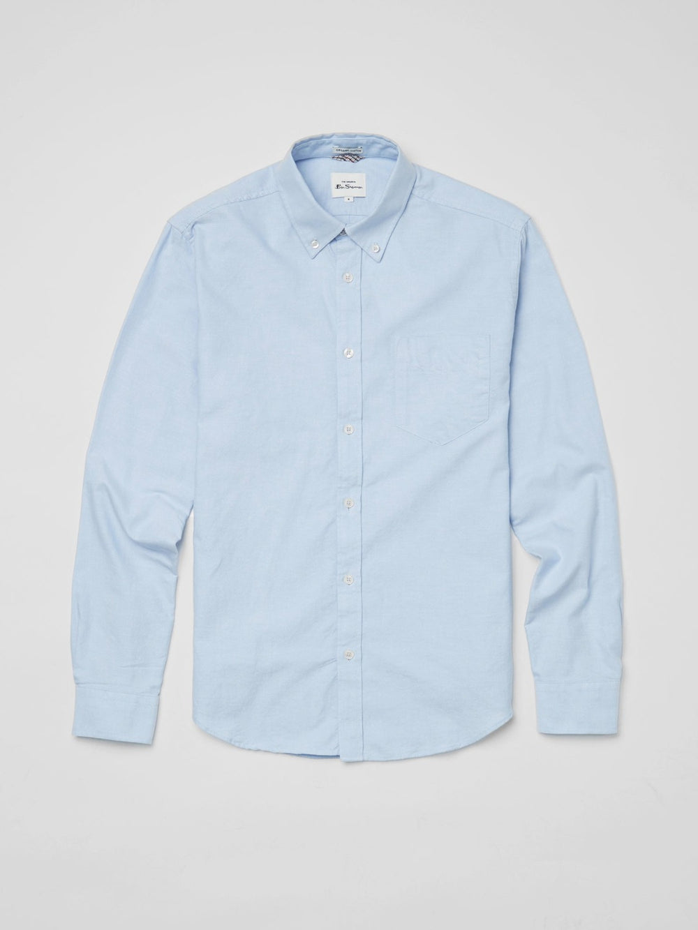 Ben Sherman Signature Organic Long-Sleeve Oxford Hemd Blau | QRT-847659