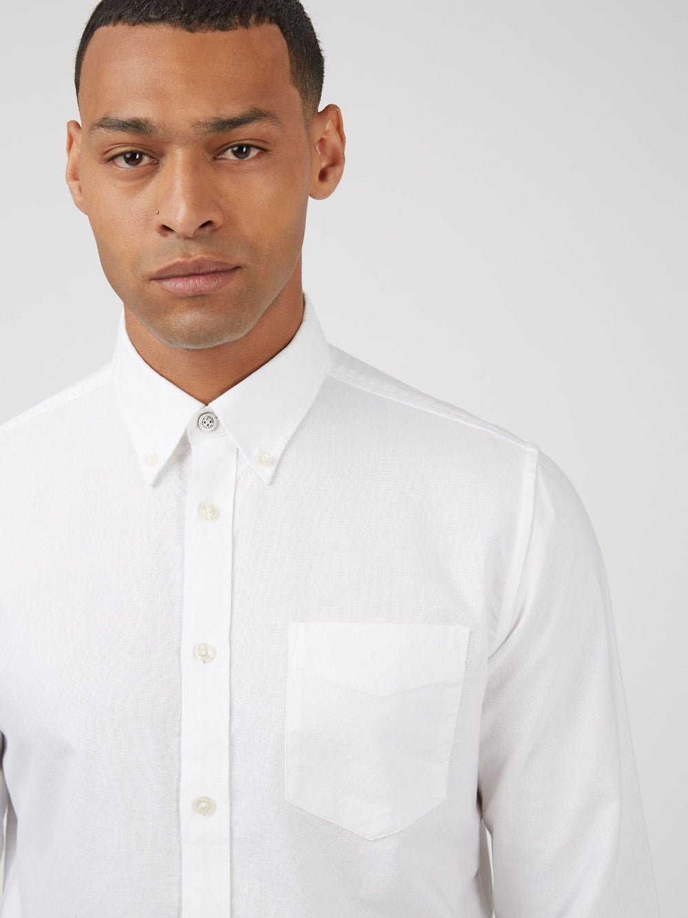 Ben Sherman Signature Organic Long-Sleeve Oxford Hemd Weiß | NYF-750136