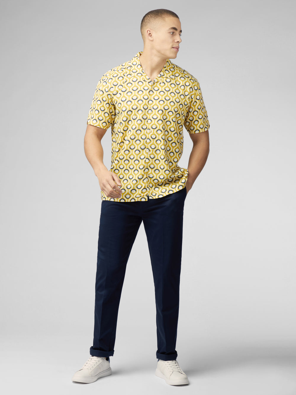 Ben Sherman Signature Retro Geo Hemd Gelb | NCS-170386