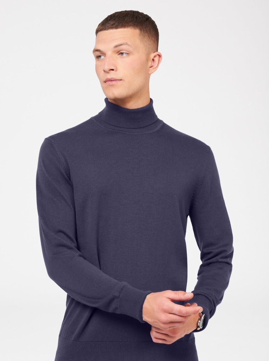 Ben Sherman Signature Roll Neck Strickwaren Lila | CHO-905416