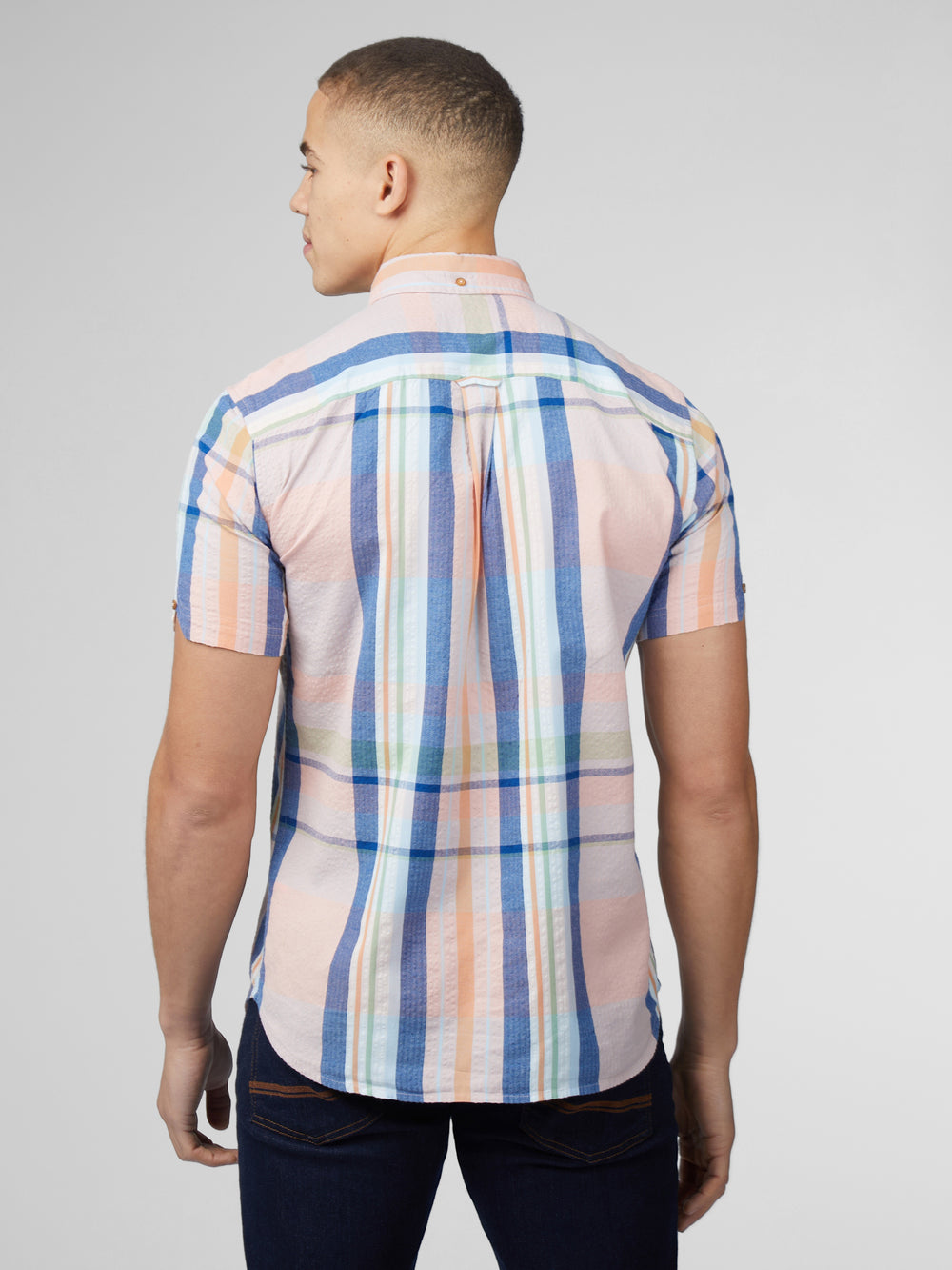 Ben Sherman Signature Seersucker Check Hemd Rosa | TUQ-520798