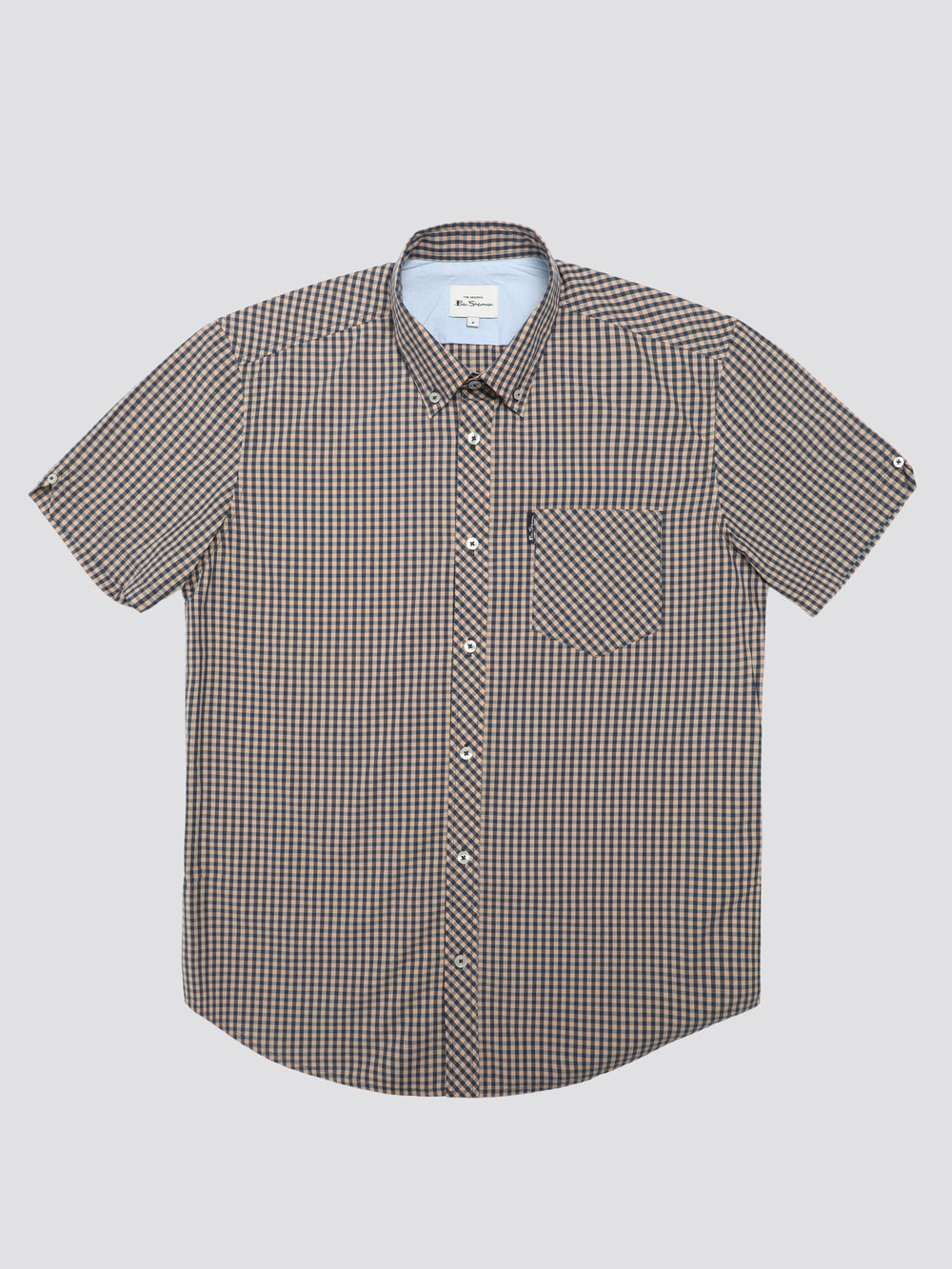 Ben Sherman Signature Short Sleeve Gingham Hemd Kupfer Orange | HOA-178935