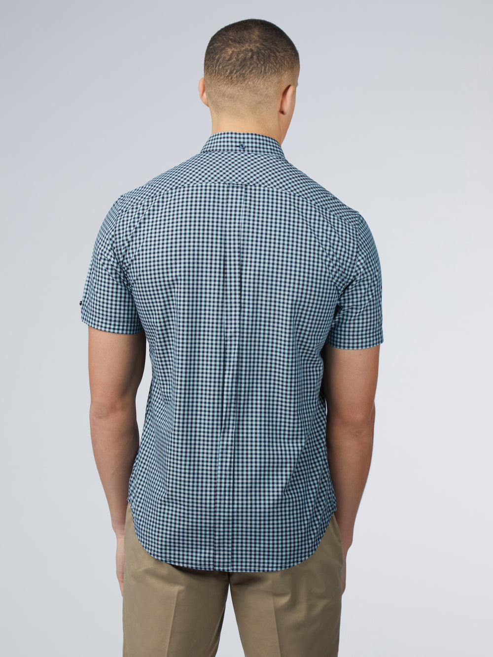 Ben Sherman Signature Short Sleeve Gingham Hemd Blau | NUA-205137