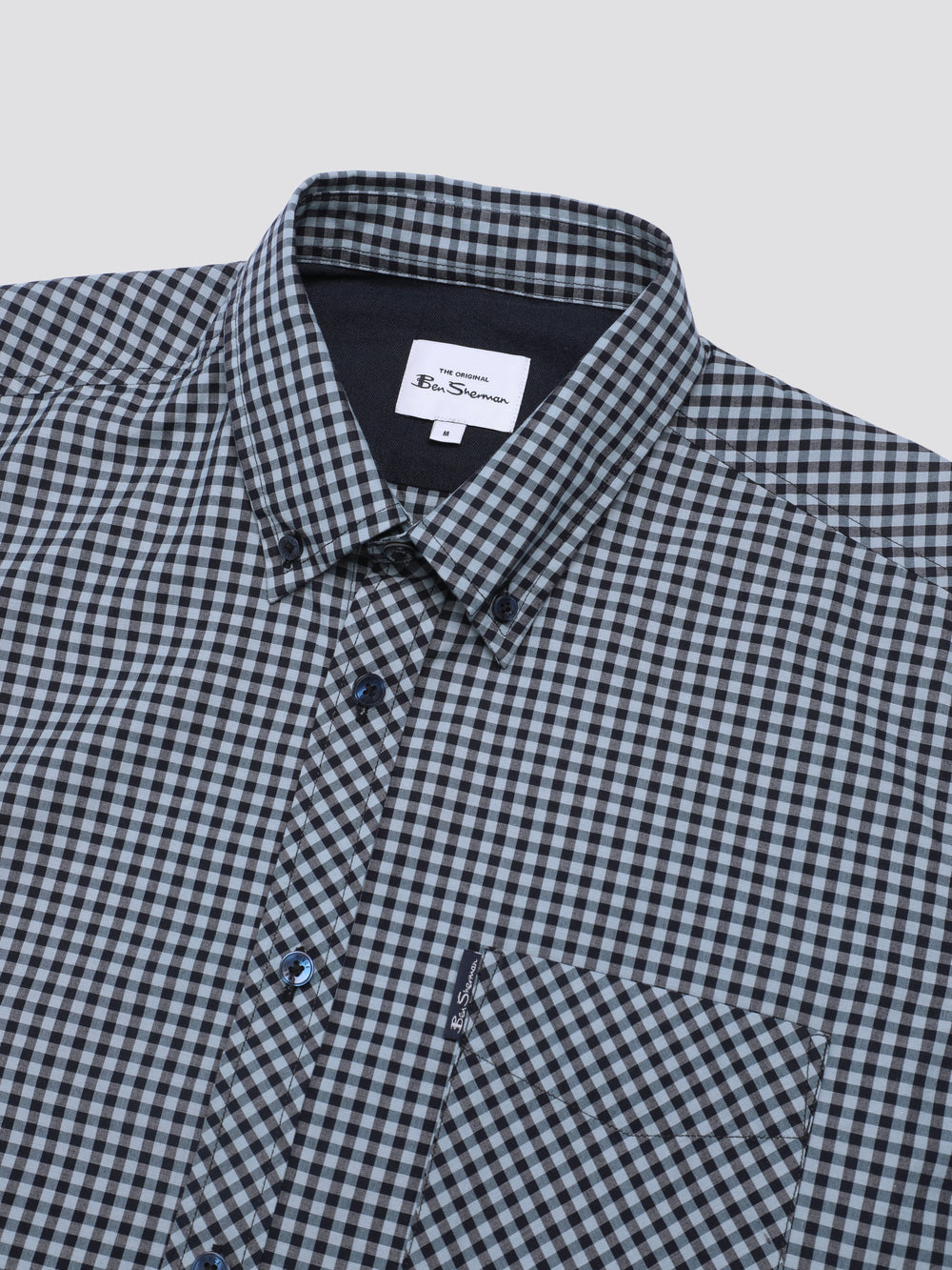 Ben Sherman Signature Short Sleeve Gingham Hemd Blau | NUA-205137