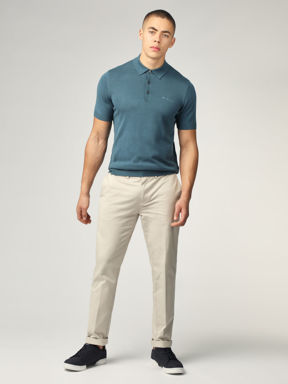 Ben Sherman Signature Short Sleeve Polo Strickwaren Türkis | BKL-785904