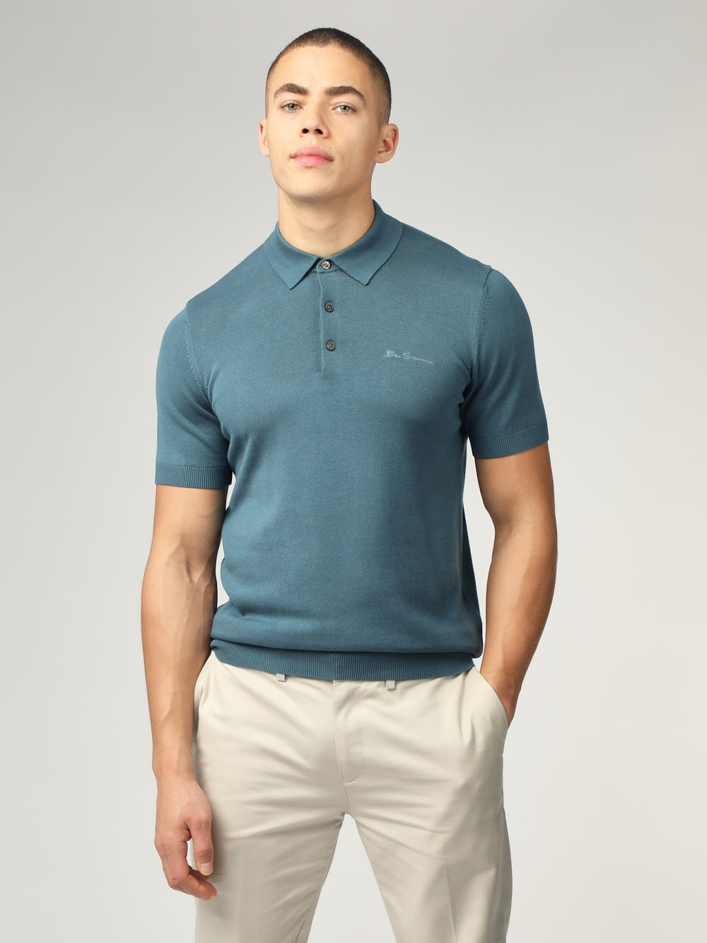 Ben Sherman Signature Short Sleeve Polo Strickwaren Türkis | BKL-785904