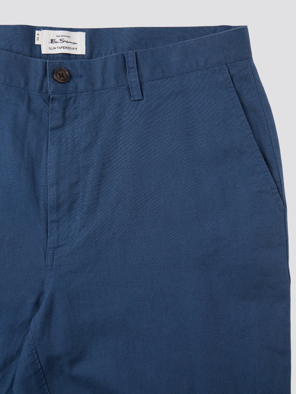 Ben Sherman Signature Slim Taper Linen Hose Blau | ZVG-829051