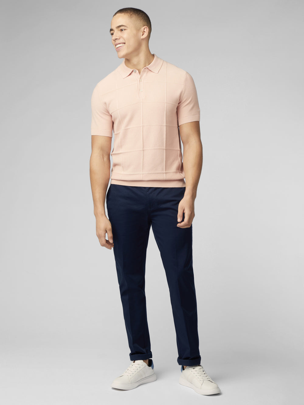 Ben Sherman Signature Textured Polo Strickwaren Rosa | UFQ-624579