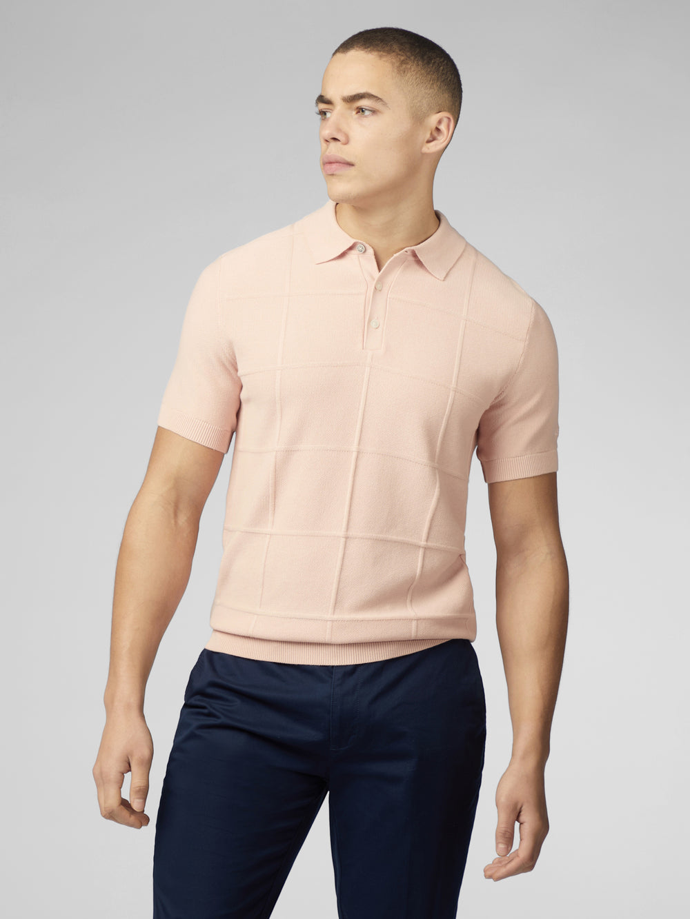 Ben Sherman Signature Textured Polo Strickwaren Rosa | UFQ-624579