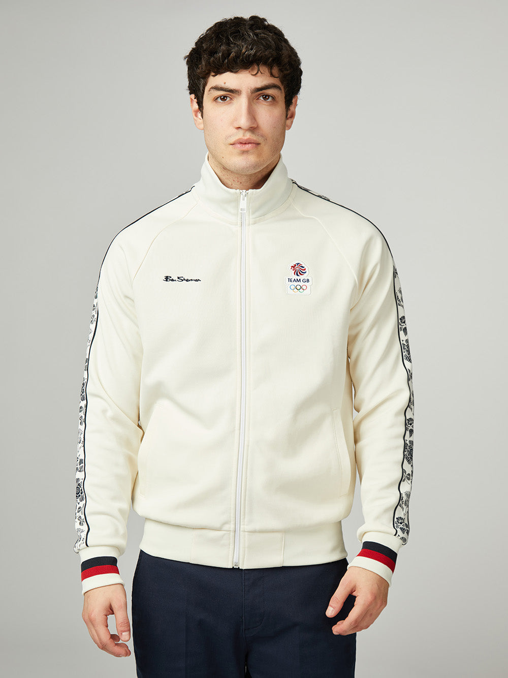 Ben Sherman Team GB Taped Track Top Jacken Weiß | ICQ-973216