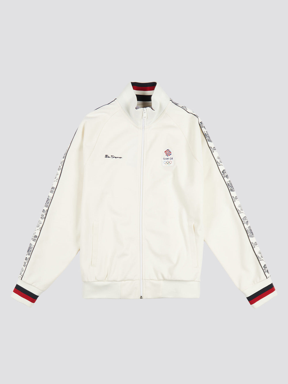 Ben Sherman Team GB Taped Track Top Jacken Weiß | ICQ-973216