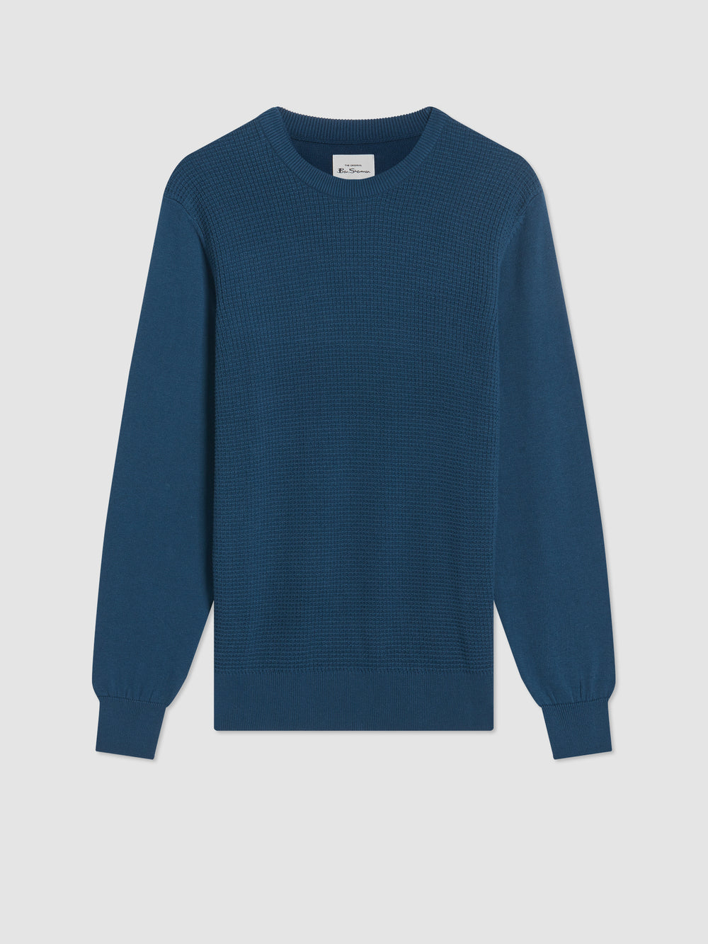 Ben Sherman Textured Crewneck Strickwaren Indigo | DNG-864105