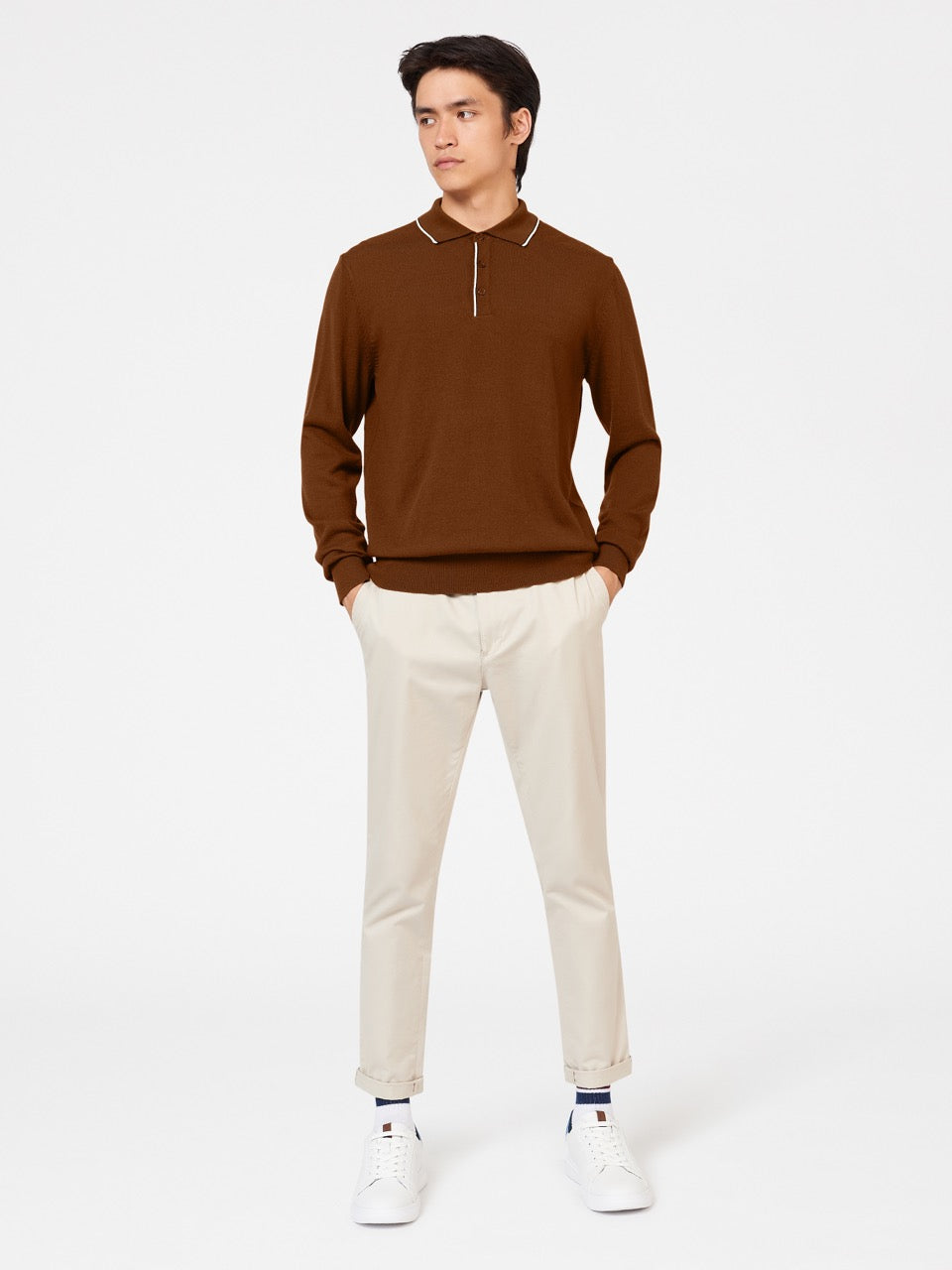 Ben Sherman Tipped Merino Pullover Mit Rollkragen Braun | YBL-759683