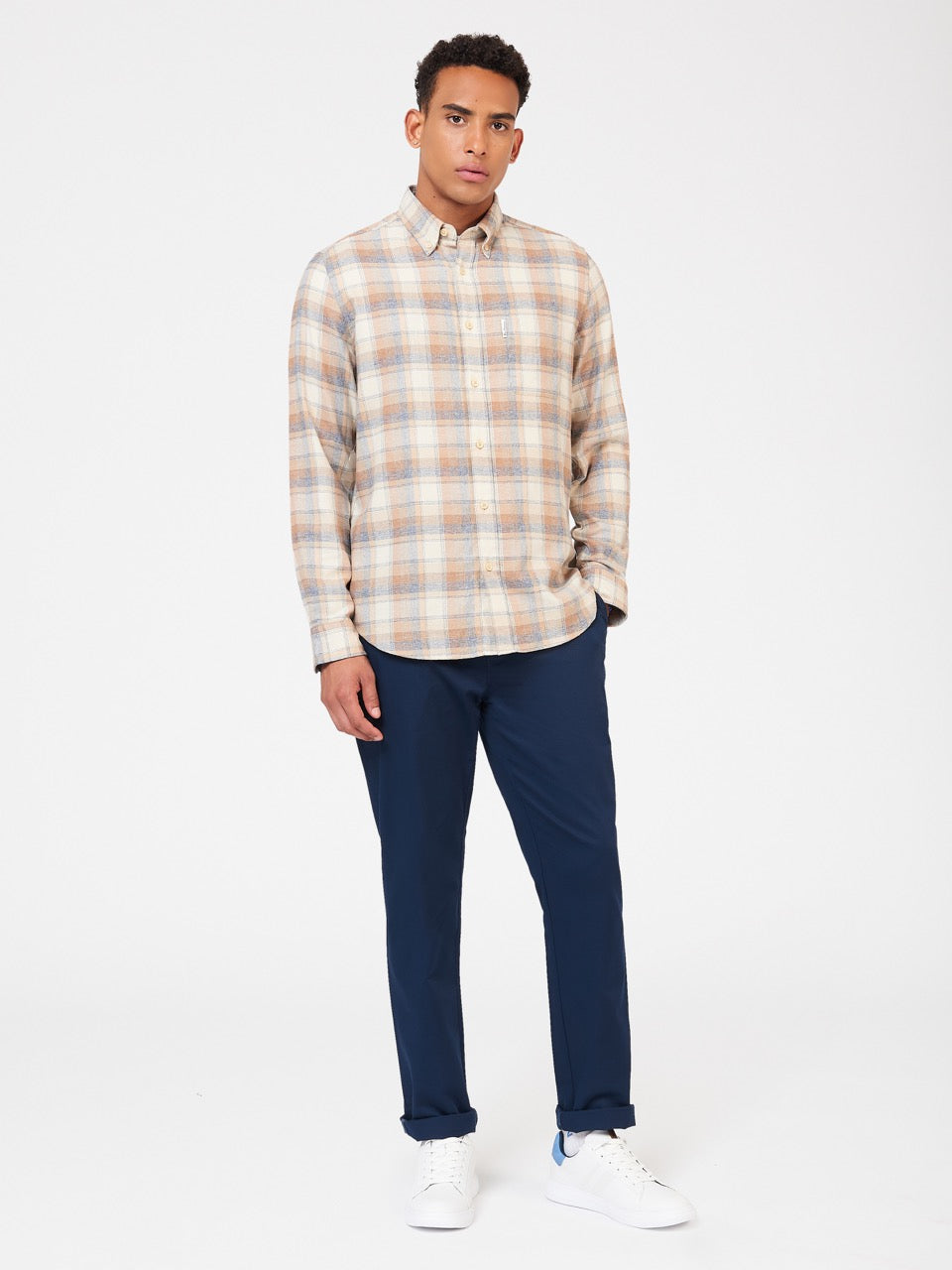 Ben Sherman Twisted Yarn Check Hemd Braun | QOD-359740