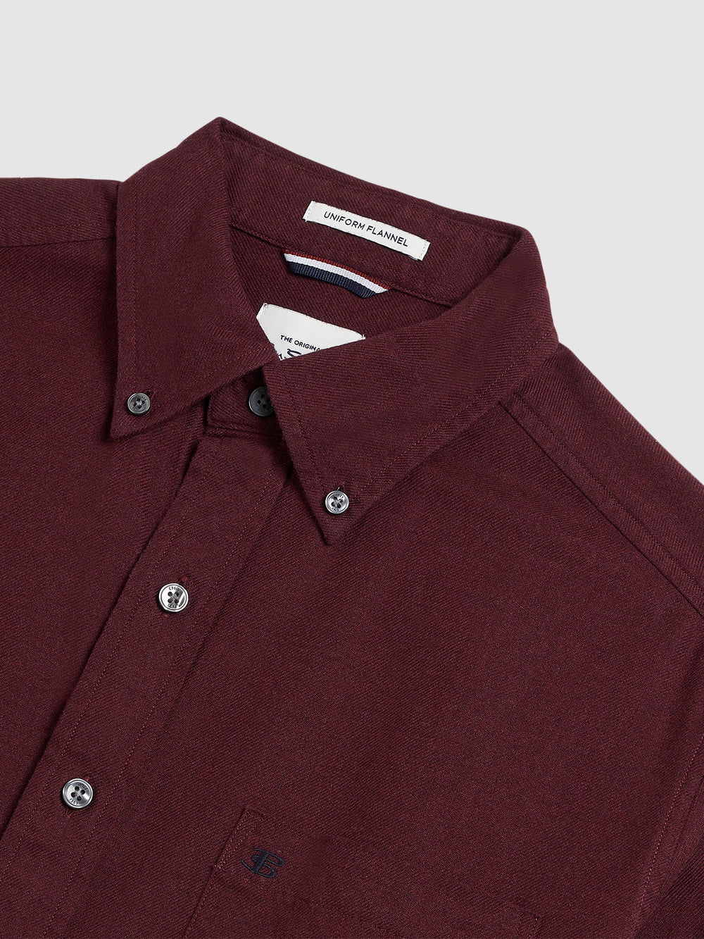 Ben Sherman Uniform Flannel Hemd Bordeaux Navy Beige | XEM-718530