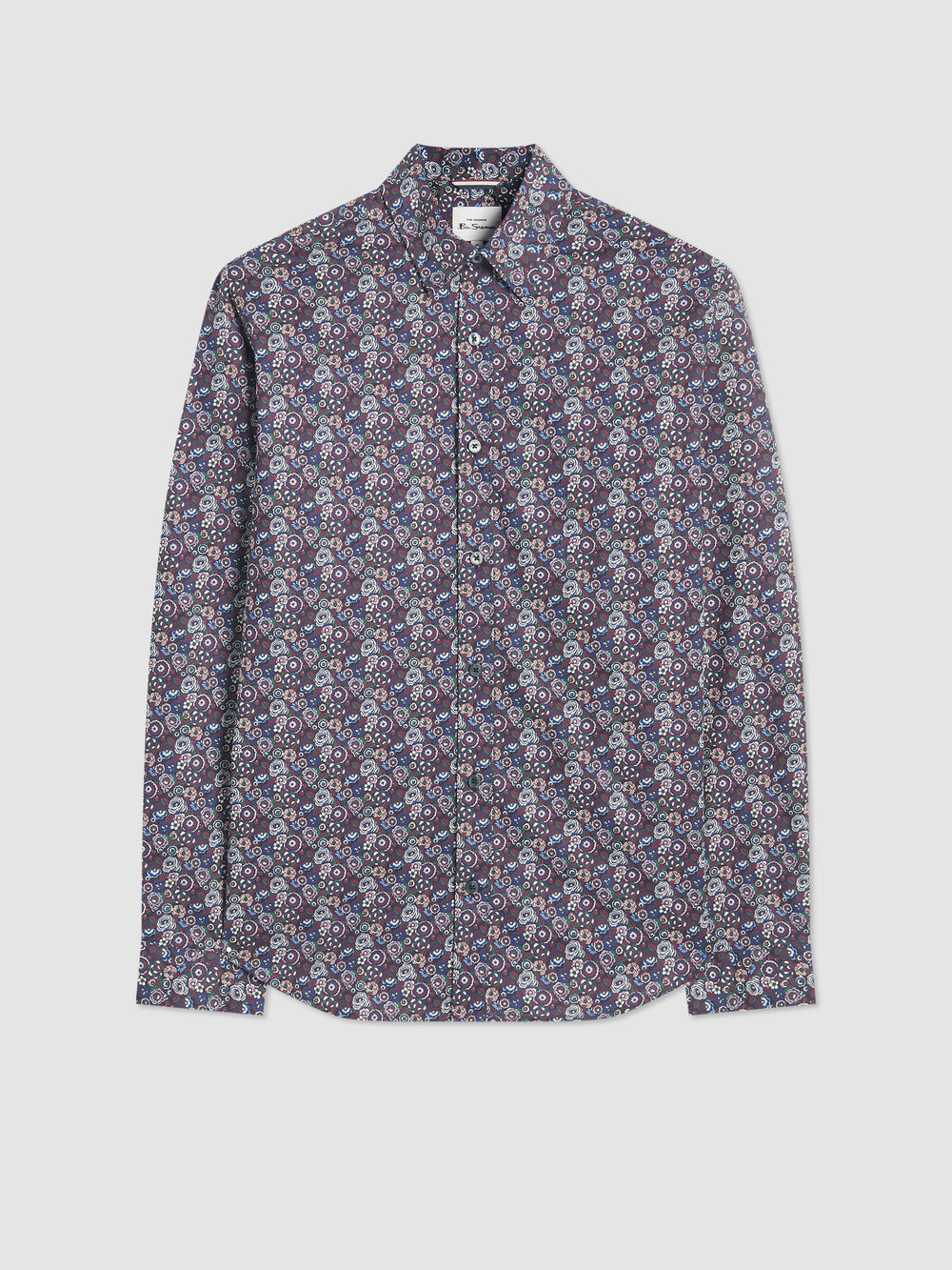 Ben Sherman Winter Floral Hemd Lila | ELK-720561